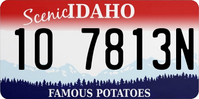 ID license plate 1O7813N