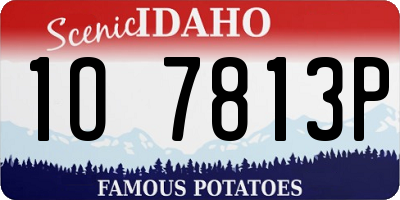 ID license plate 1O7813P