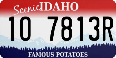 ID license plate 1O7813R
