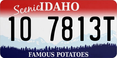 ID license plate 1O7813T