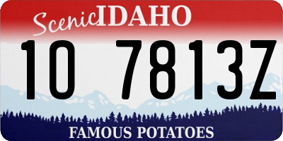 ID license plate 1O7813Z