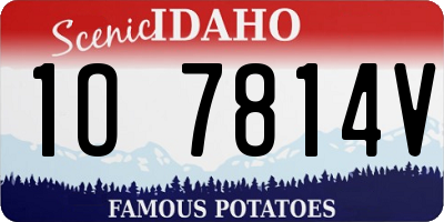 ID license plate 1O7814V
