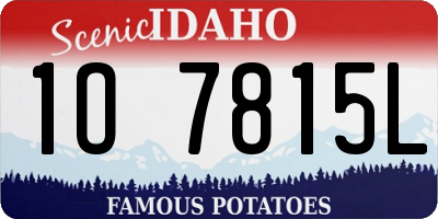ID license plate 1O7815L
