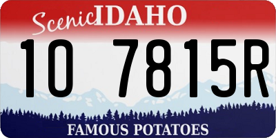 ID license plate 1O7815R