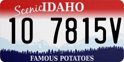 ID license plate 1O7815V