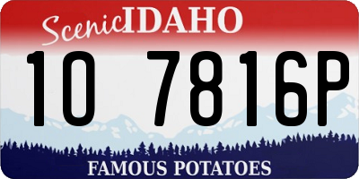 ID license plate 1O7816P