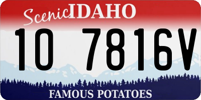 ID license plate 1O7816V