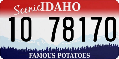 ID license plate 1O7817O