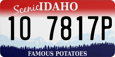 ID license plate 1O7817P
