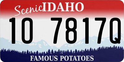 ID license plate 1O7817Q