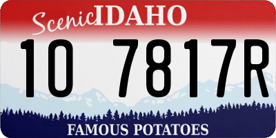 ID license plate 1O7817R