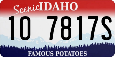 ID license plate 1O7817S
