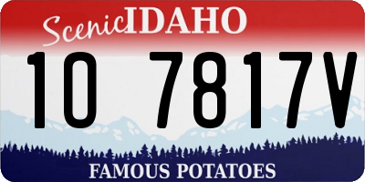 ID license plate 1O7817V