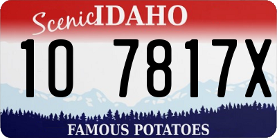 ID license plate 1O7817X