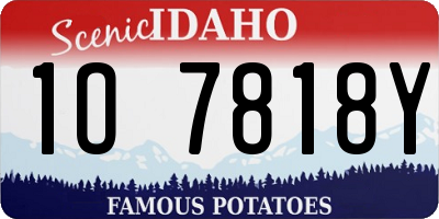 ID license plate 1O7818Y