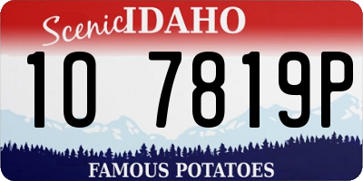 ID license plate 1O7819P