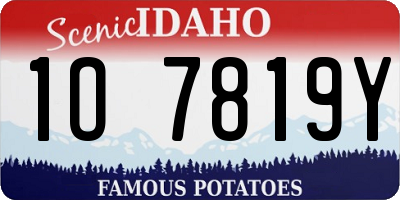 ID license plate 1O7819Y