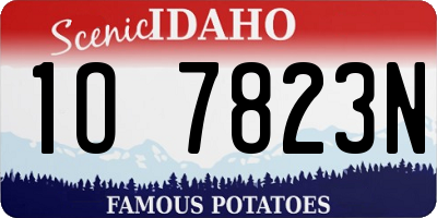 ID license plate 1O7823N