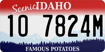 ID license plate 1O7824M