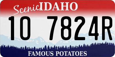 ID license plate 1O7824R