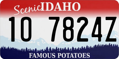 ID license plate 1O7824Z