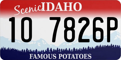 ID license plate 1O7826P