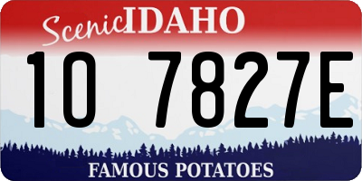 ID license plate 1O7827E