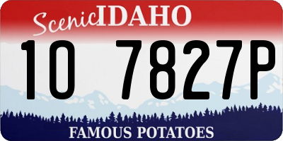 ID license plate 1O7827P