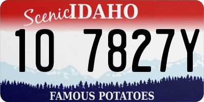 ID license plate 1O7827Y