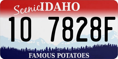 ID license plate 1O7828F