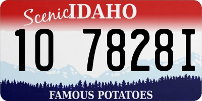 ID license plate 1O7828I