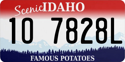 ID license plate 1O7828L