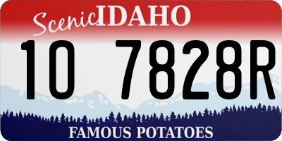 ID license plate 1O7828R