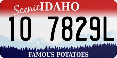 ID license plate 1O7829L