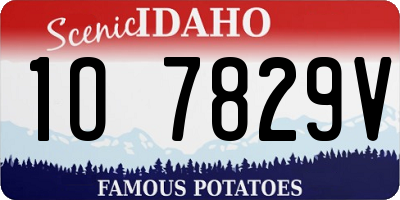 ID license plate 1O7829V