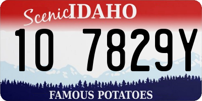 ID license plate 1O7829Y