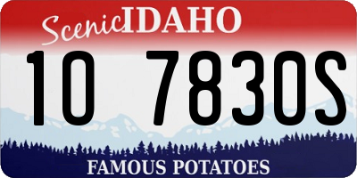 ID license plate 1O7830S