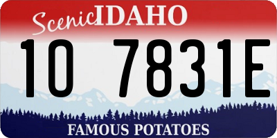 ID license plate 1O7831E