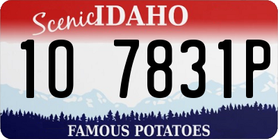 ID license plate 1O7831P