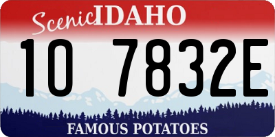 ID license plate 1O7832E