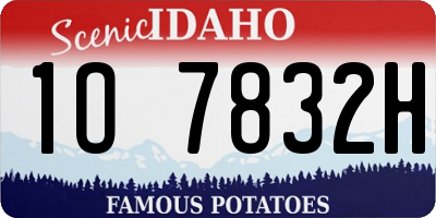 ID license plate 1O7832H