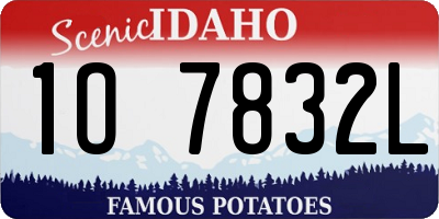 ID license plate 1O7832L