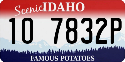 ID license plate 1O7832P