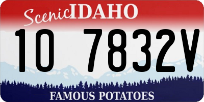 ID license plate 1O7832V