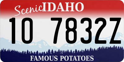 ID license plate 1O7832Z