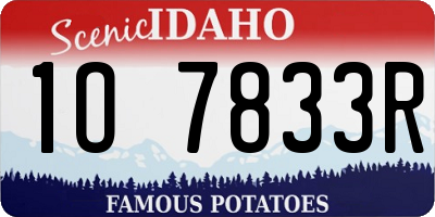 ID license plate 1O7833R