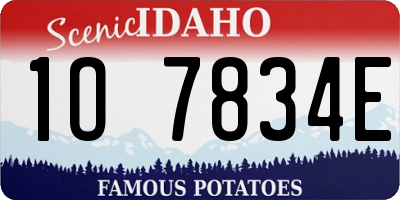 ID license plate 1O7834E