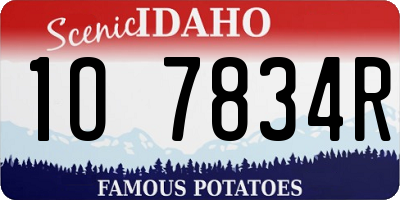 ID license plate 1O7834R