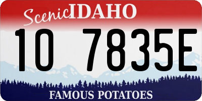 ID license plate 1O7835E