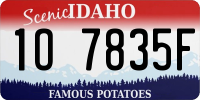 ID license plate 1O7835F